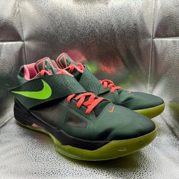 Size 16 Nike Zoom ID Kevin Durant KD IV Dark Green Black Shoes 532272-992 - Picture 1 of 12